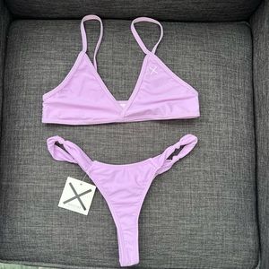 Boutine LA Twist Bottoms & Fitted Top Both Size Small in Lavender